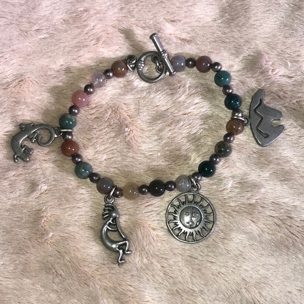 VTG🦎Native American southwestern charm bracelet